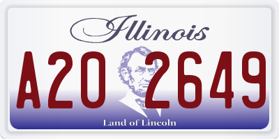 IL license plate A202649