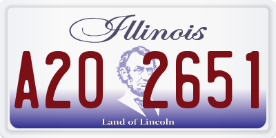 IL license plate A202651