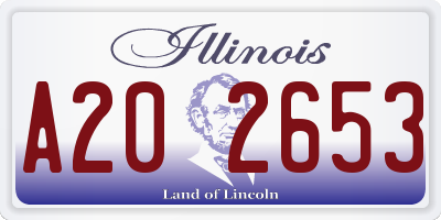 IL license plate A202653