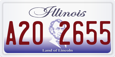 IL license plate A202655