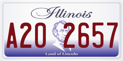 IL license plate A202657