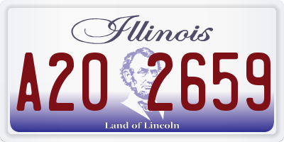 IL license plate A202659