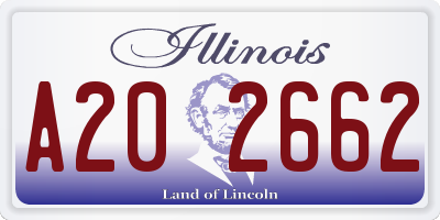 IL license plate A202662