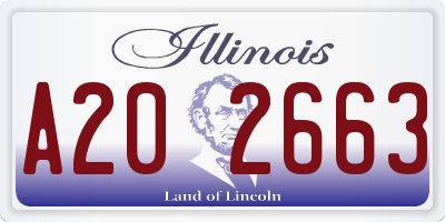 IL license plate A202663