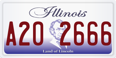 IL license plate A202666