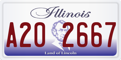 IL license plate A202667