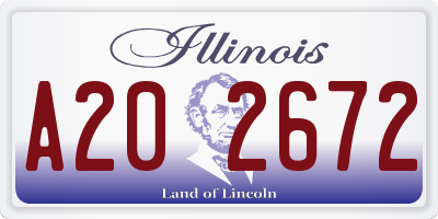 IL license plate A202672