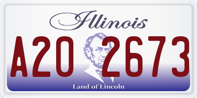 IL license plate A202673