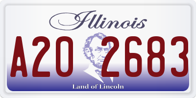 IL license plate A202683
