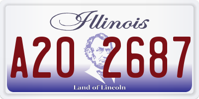 IL license plate A202687