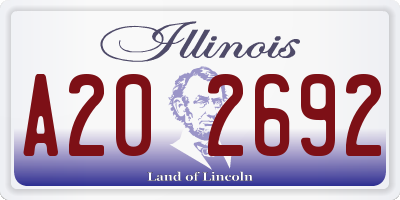 IL license plate A202692