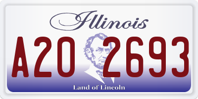 IL license plate A202693