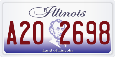 IL license plate A202698