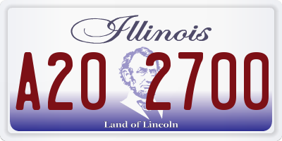 IL license plate A202700