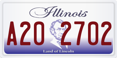 IL license plate A202702