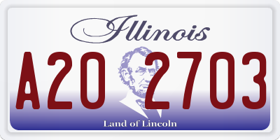 IL license plate A202703