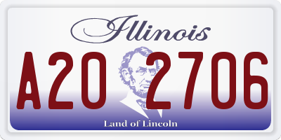 IL license plate A202706
