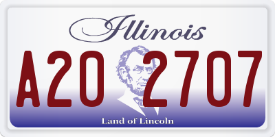 IL license plate A202707