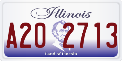 IL license plate A202713