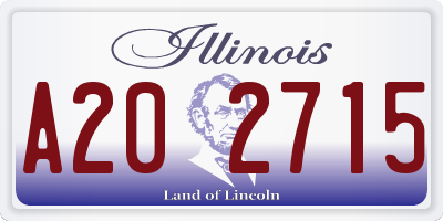 IL license plate A202715