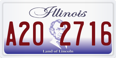 IL license plate A202716