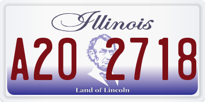 IL license plate A202718