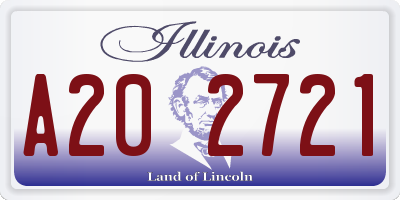 IL license plate A202721