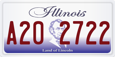 IL license plate A202722