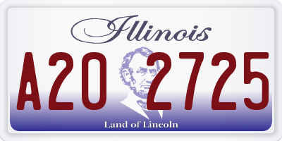 IL license plate A202725