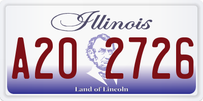IL license plate A202726