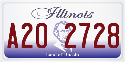IL license plate A202728