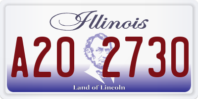 IL license plate A202730