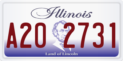 IL license plate A202731