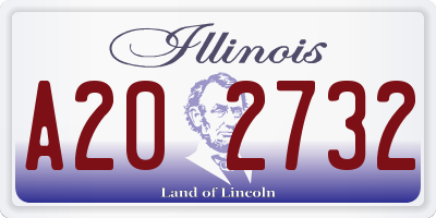 IL license plate A202732