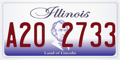 IL license plate A202733