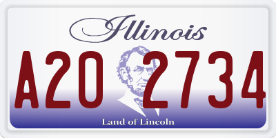 IL license plate A202734