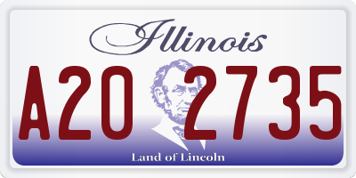 IL license plate A202735