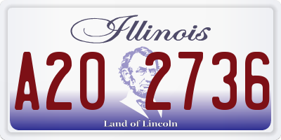IL license plate A202736