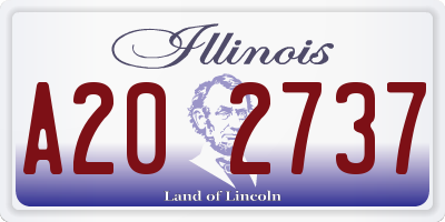 IL license plate A202737