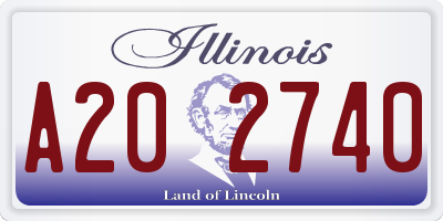 IL license plate A202740