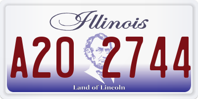 IL license plate A202744