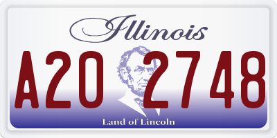 IL license plate A202748