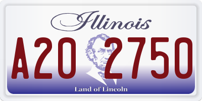 IL license plate A202750