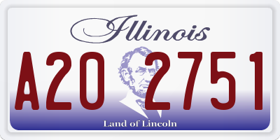 IL license plate A202751