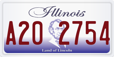 IL license plate A202754