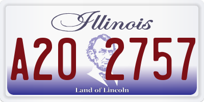 IL license plate A202757