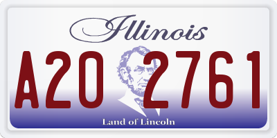 IL license plate A202761