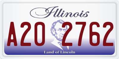 IL license plate A202762