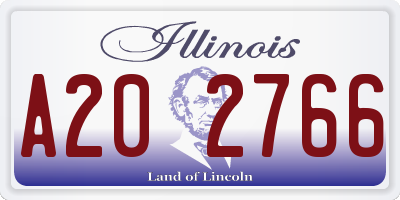 IL license plate A202766