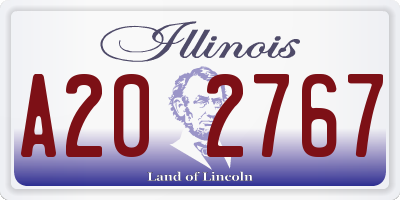 IL license plate A202767